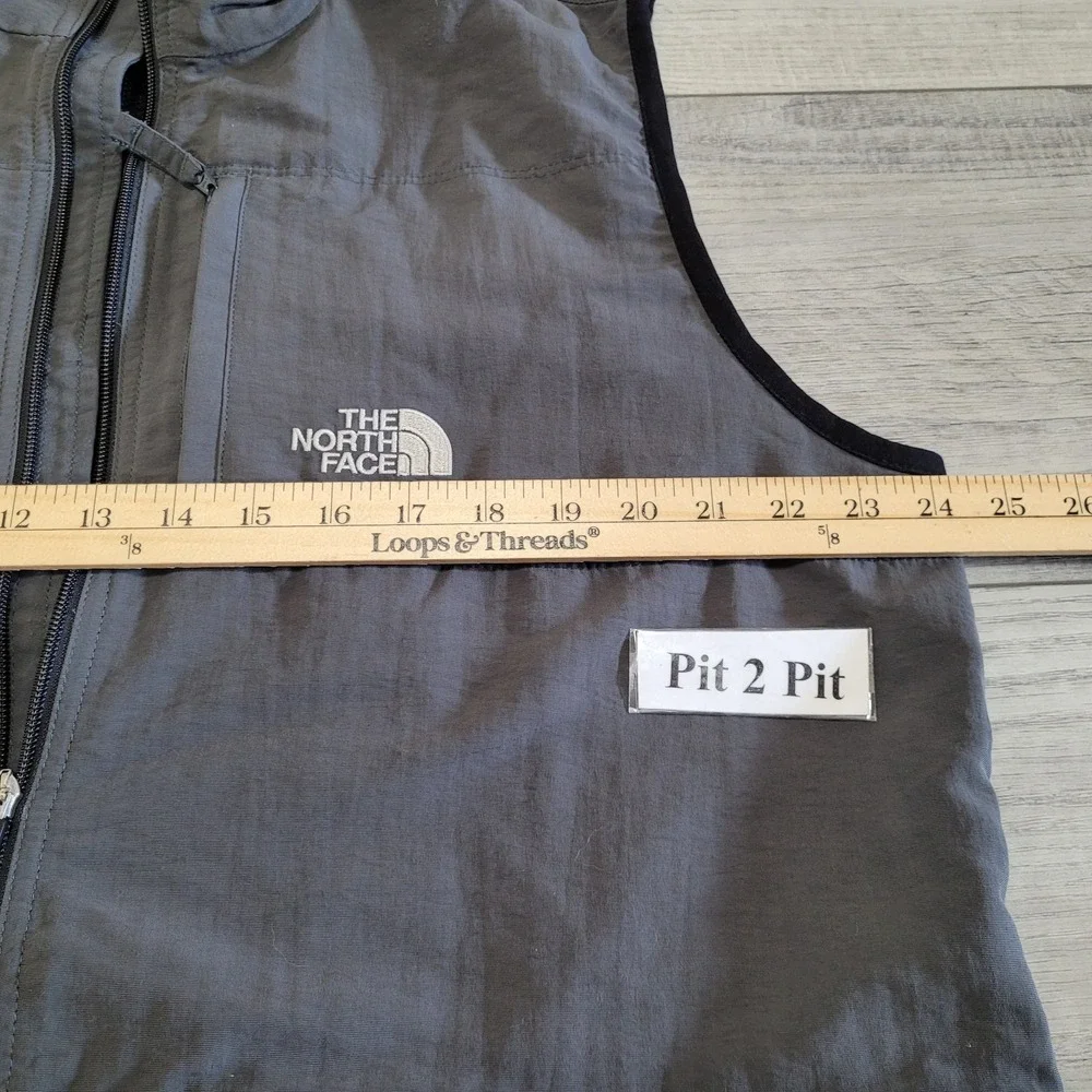 🌲Vintage The North Face Vest Mens L Grey Utility Tech Windbreaker Y2K Gorpcore